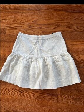 J crew mini fit flare skirt in cream